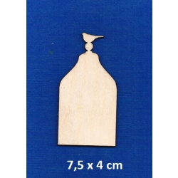 SKLEJKA #3mm Klatka baza 7,5x4cm  / baza z ptaszkiem / dozownik, butelka itp / 8585